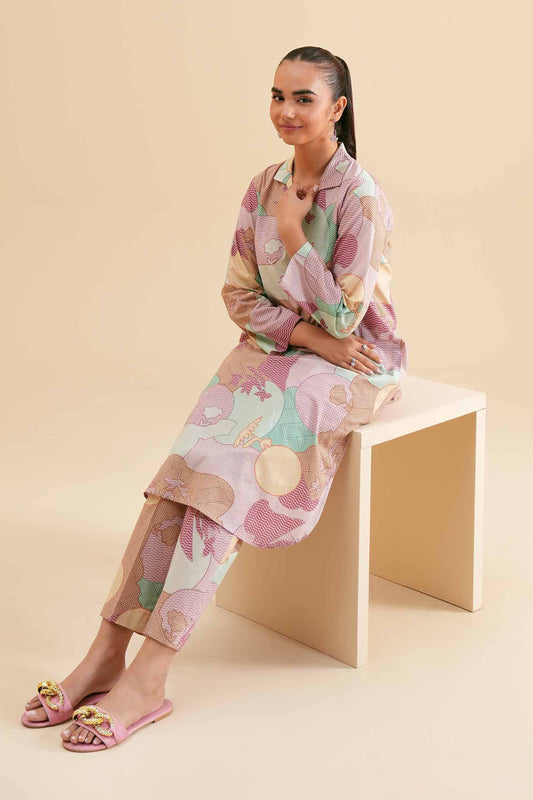 Pastel Abstract Print Co-ord Set